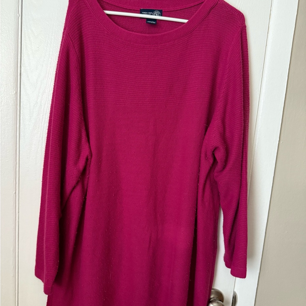 Venezia Women's Crew Neck Sweater - Fuchsia
